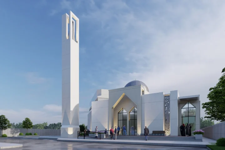 Rendering of the masjid entrance