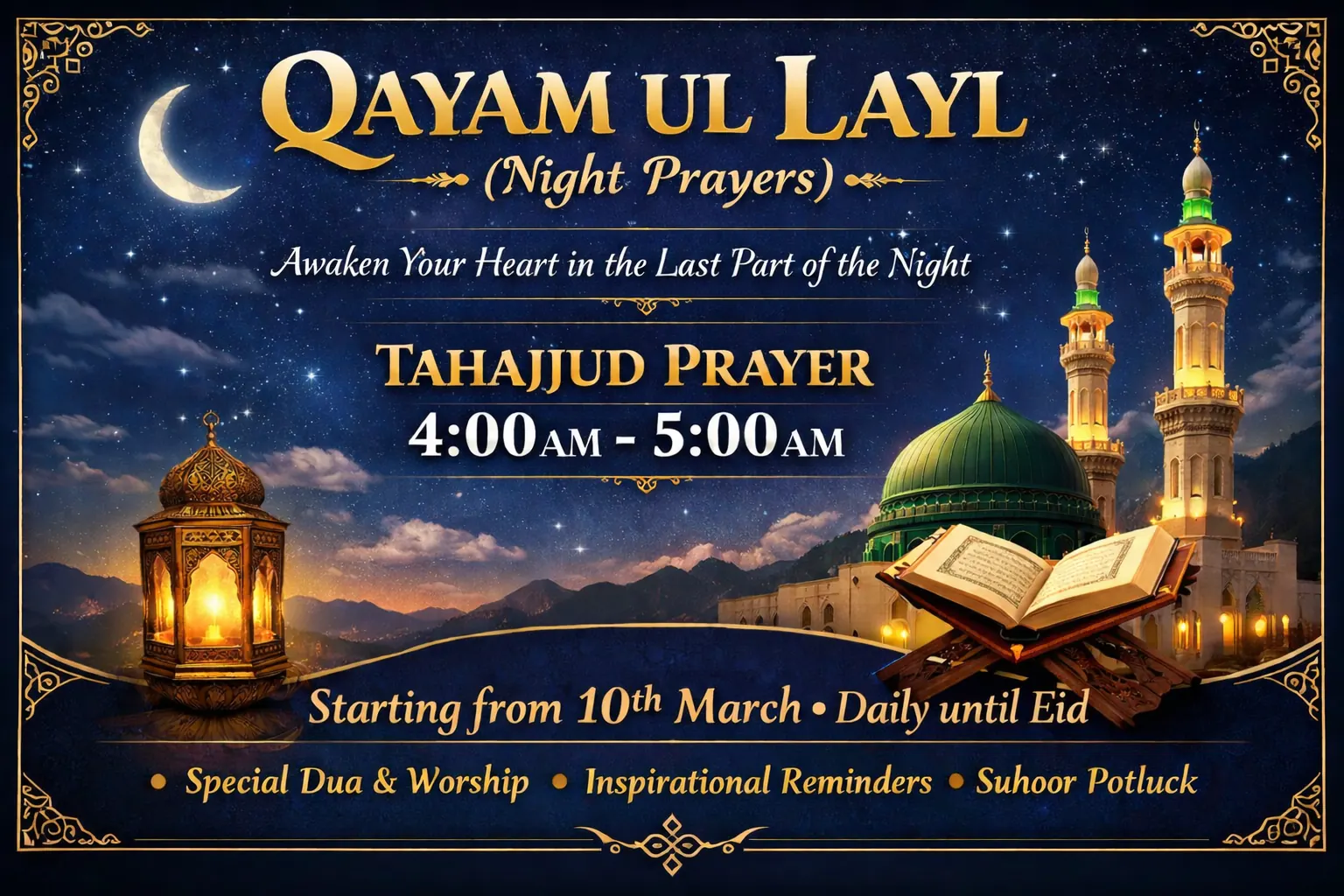 Qiyam-ul-Layl flyer